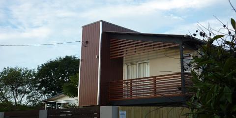 New materials used in this front deck as part of a innovative building design alteration and addition