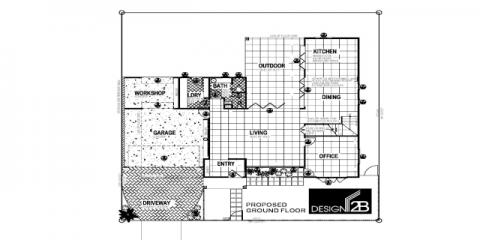 Ground Floor Plan in Clayfield Brisbane by Building Designer Design 2B