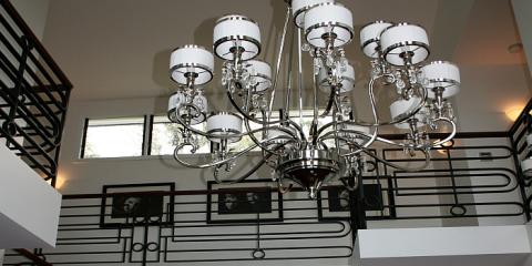 Internal wrought iron & feature lighting in this Hamilton alteration & addition Brisbane by building designer Design 2B