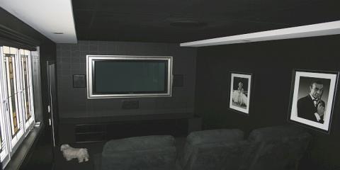 State of the art multi-media home theatre in this Hamilton Brisbane alteration & addition by building designer Design 2B